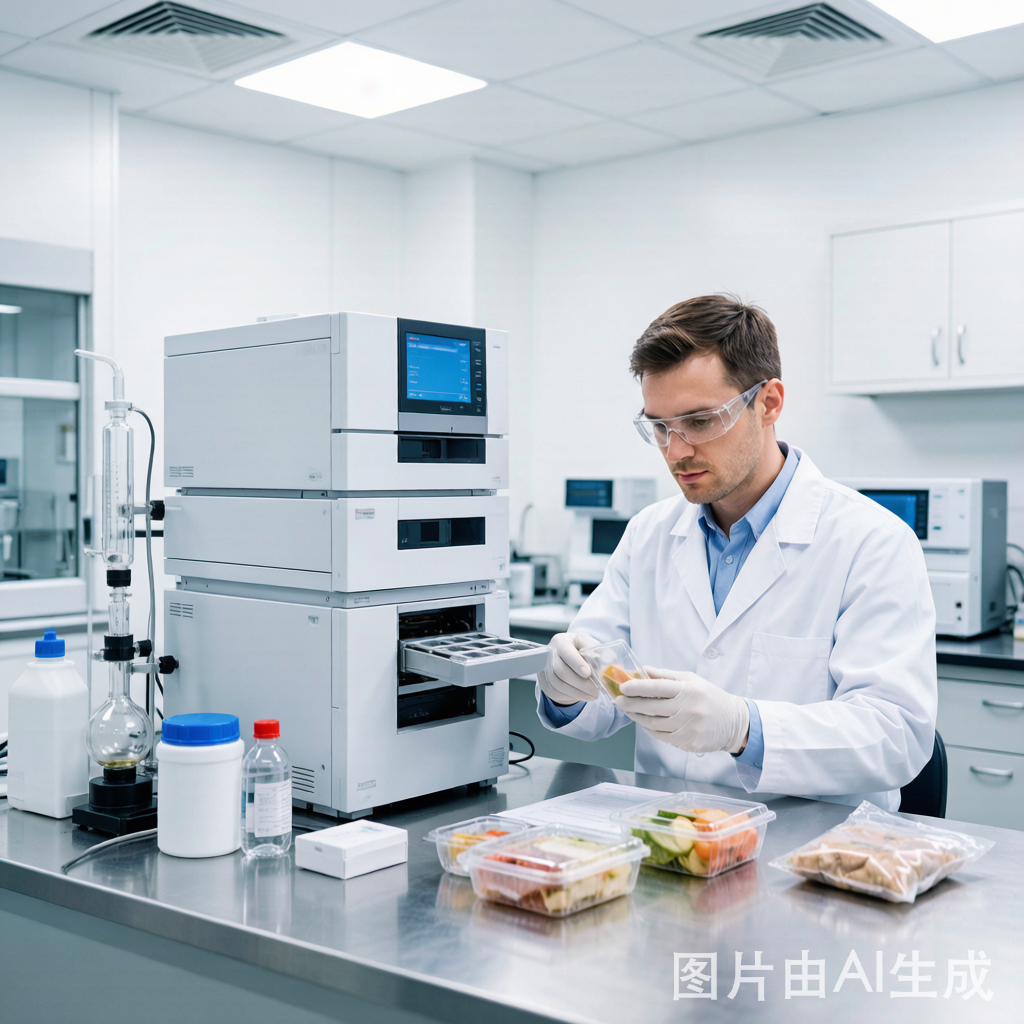 食品接触材料检测全攻略:GB 标准解读与常见问题分析插图 GB 标准食品接触材料检测实验室,技术人员进行总迁移量测试
